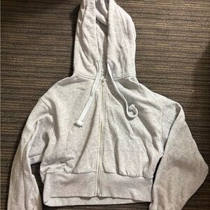 Gray Zip-Up Hoodie